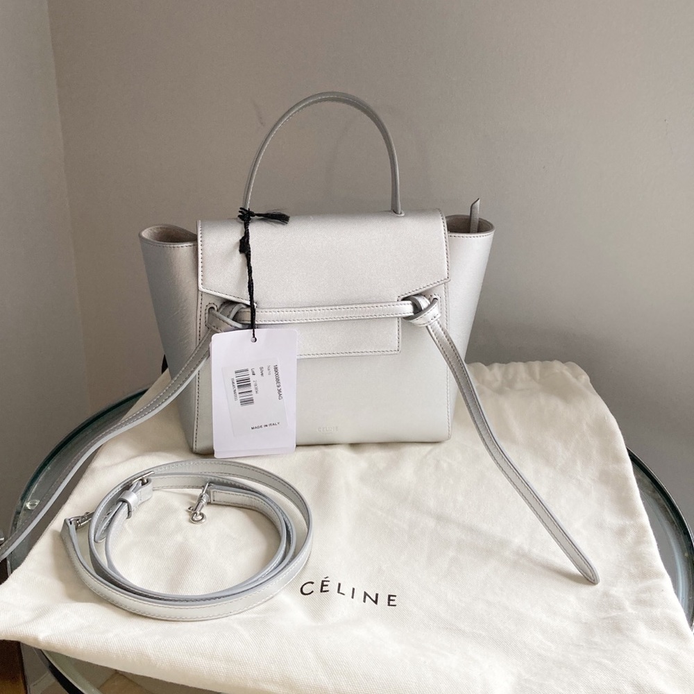 Celine Silver Nano Belt Bag Calfskin reg $2,200.00 - Picture 3 of 16